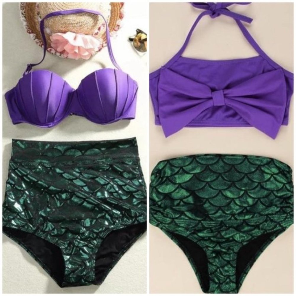 Mother Daughter Matching Mermaid Swimwear